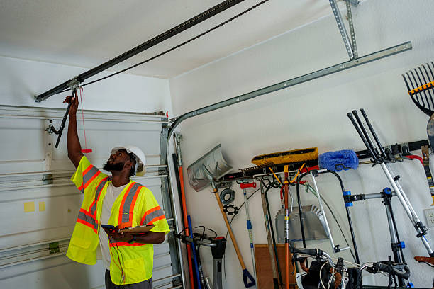 Professional Garage Door Panel Replacement technician working in Vauxhall, NJ